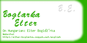 boglarka elter business card